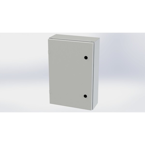 1/4 Turn Latch Electrical Enclosures, 24 in H, 6 in D, 16 in W, NEMA 3R, 4, 12, 13, Carbon Steel